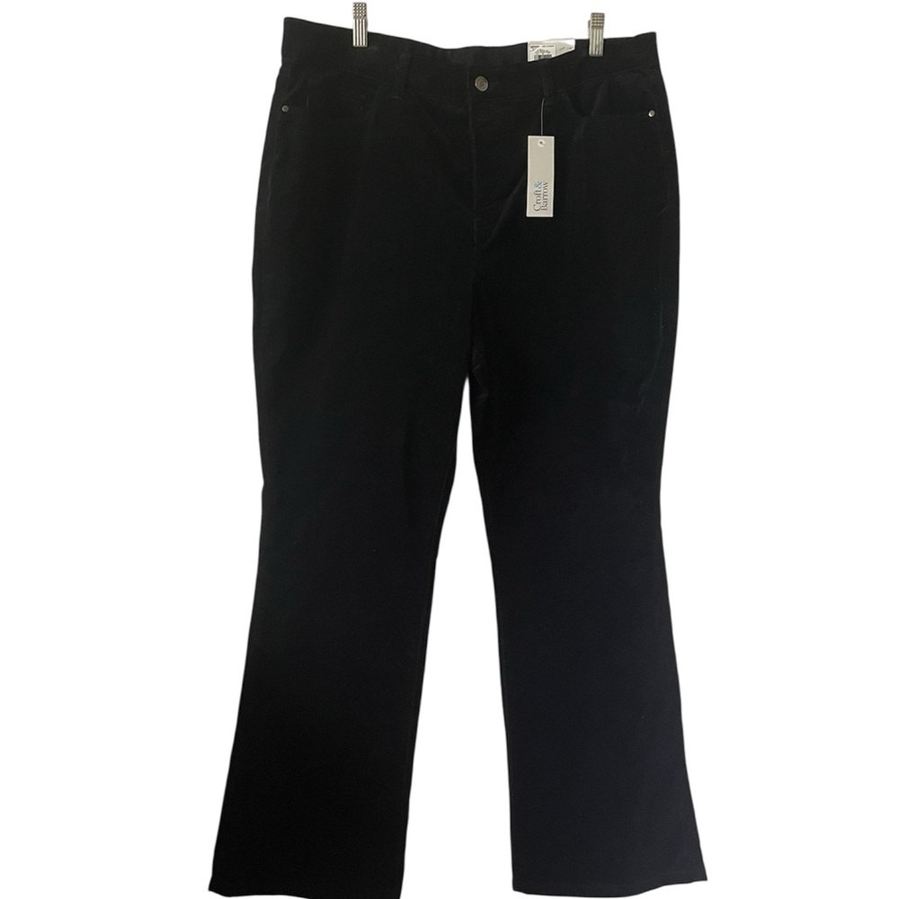 Croft & Barrow Black Velvet Boot‎ Cut Pants Women’s Sz 16